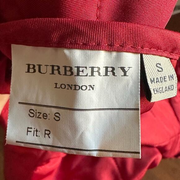 Burberry Nova Check Lining Red Quilted Zipper Jacket Small Made in England - Picture 9 of 11